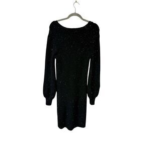 Nina Leonard Sparkly Sequin Sweater Dress Purple Women's Size Large